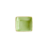 Therapy 7.5" x 6.5" x h:2" 20 oz. Square Green Vitrified Bowl (1 each)