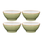 Therapy dia.5.5" h:2.75" 15 oz. Round Green Vitrified Bowl (Set of 4)