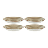 Bonna China Earth dia.9" h:2" 34 oz. Round Brown Porcelain Bowl (Set of 4)