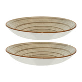 Terrain dia.11" h:2.5" 57 oz. Round Brown Vitrified Bowl (Set of 2)