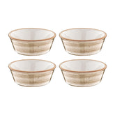 Bonna China Earth dia.4.75" h:1.75" 10 oz. Round Brown Porcelain Bowl (Set of 4)