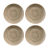 Terrain dia.7.5" Round Brown Vitrified Plate (Set of 4)