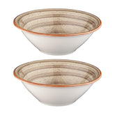 Terrain dia.8" h:2.5" 30 oz. Round Brown Vitrified Bowl (Set of 2)