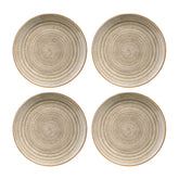 Bonna China Earth dia.10" Round Brown Porcelain Plate (Set of 4)