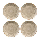 Terrain dia.10.5" Round Brown Vitrified Plate (Set of 4)
