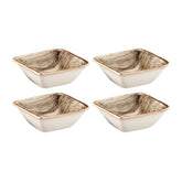 Terrain 3.5" x 3.5" x h:1.25" 1 oz. Square Brown Vitrified Ramekin (Set of 4)