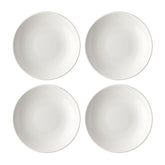 Gourmet dia.10" h:2" 44 oz. Round Warm White Vitrified Bowl (Set of 4)