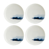 Bonna China Blue Wave dia.4" h:0.75" 4 oz. Round Decorated Porcelain Bowl (Set of 4)