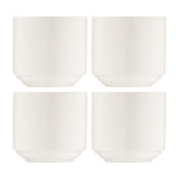 Bonna China Banquet dia.2" h:2" Round Warm White Porcelain Cup (Set of 4)