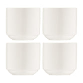 Banquet dia.2" h:2" Round Warm White Vitrified Cup (Set of 4)
