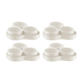 Banquet 5.25" x 5.25" x h:1" Oval Warm White Vitrified Platter (Set of 4)