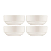 Banquet dia.5.5" h:2.5" 17 oz. Round Warm White Vitrified Bowl (Set of 4)
