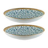 Calif dia.11" h:2.5" 57 oz. Round Decorated Vitrified Bowl (Set of 2)