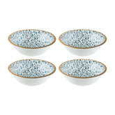 Calif dia.6.25" h:2" 13 oz. Round Decorated Vitrified Bowl (Set of 4)