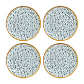 Calif dia.6.75" Round Decorated Vitrified Plate (Set of 4)