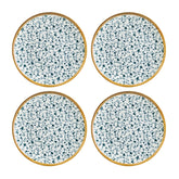 Calif dia.9" Round Decorated Vitrified Plate (Set of 4)