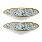 Bonna China Calif dia.10.75" h:2.25" 16 oz. Round Decorated Porcelain Bowl (Set of 2)