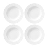 Delta dia.8.5" h:1.25" 7 oz. Round White Porcelain Bowl (Set of 4)