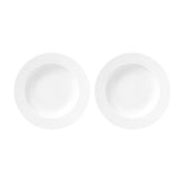 Delta dia.10.5" h:1.75" 19 oz. Round White Porcelain Bowl (Set of 2)