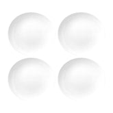 Delta-Coupe 11" x 10" Oval White Porcelain Plate (Set of 4)
