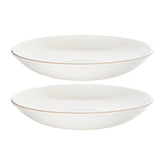 Retro dia.11" h:2.5" 57 oz. Round Decorated Vitrified Bowl (Set of 2)