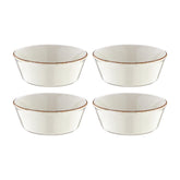 Retro dia.4.75" h:1.75" 10 oz. Round Decorated Vitrified Bowl (Set of 4)