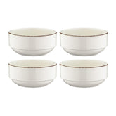 Retro dia.5.5" h:2.5" 17 oz. Round Decorated Vitrified Bowl (Set of 4)