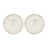 Retro dia.11" h:2.5" 14 oz. Round Decorated Vitrified Bowl (Set of 2)