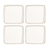 Bonna China Vintage 6.25" x 5.75" Square Decorated Porcelain Plate (Set of 4)