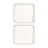 Bonna China Vintage 8.5" x 8" Square Decorated Porcelain Plate (Set of 2)