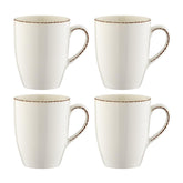 Retro dia.3.25" h:4.25" 11 oz. Round Decorated Vitrified Mug (Set of 4)