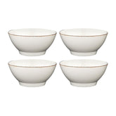 Retro dia.4.75" h:2.25" 10 oz. Round Decorated Vitrified Bowl (Set of 4)