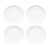 Elips 6.25" x 5.5" Oval White Porcelain Plate (Set of 4)