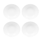Elips Oval White Porcelain Deep Plate 8.5" x 7.75" x h:1.5" 20 oz. (Set of 4)