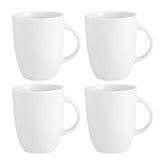Delta-Coupe dia.31.75" h:3.75" 10 oz. Round White Porcelain Mug (Set of 4)