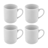 Delta-Coupe Round White Porcelain Mug dia.3.25" h:3.5" 10 oz. (Set of 4)