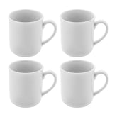 Delta-Coupe dia.3.25" h:3.5" 10 oz. Round White Porcelain Mug (Set of 4)
