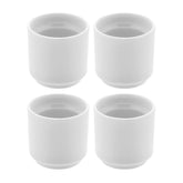 Round White Porcelain Cup Delta-Coupe dia.2" h:2" (Set of 4)
