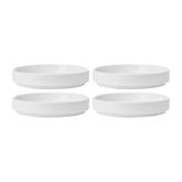 Delta-Coupe dia.4.75" Round White Porcelain Plate (Set of 4)