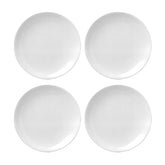 Delta-Coupe dia.9" Round White Porcelain Plate (Set of 4)