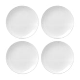 Porcelain Delta-Coupe dia.9.75" Round White Porcelain Plate (Set of 4)
