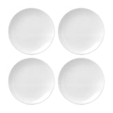 Delta-Coupe dia.9.75" Round White Porcelain Plate (Set of 4)
