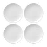 Delta-Coupe dia.10.75" Round White Porcelain Plate (Set of 4)
