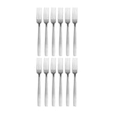 Astoria 7.5" Silver Brushed Stainless Steel Dessert Fork 18/10 (Set of 12)