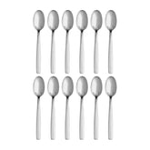 Astoria 4.25" Silver Brushed Stainless Steel A.D. Coffee Spoon 18/10 (Set of 12)