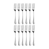 Arcade 8.25" Silver Stainless Steel Dinner Fork 18/10 (Set of 12)