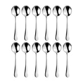 Arcade 6.75" Silver Stainless Steel Soup/Bouillon Spoon 18/10 (Set of 12)