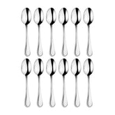 Anser 7.25" Silver Stainless Steel Dessert/Soup Spoon 18/10 (Set of 12)
