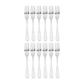 Ingres 7.25" Silver Stainless Steel Dessert Fork 18/0 (Set of 12)