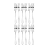 Ingres 8.25" Silver Stainless Steel Dinner Fork 18/0 (Set of 12)